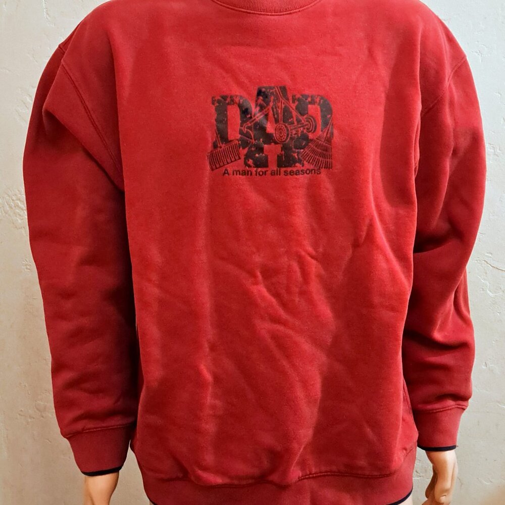 Vintage Dark Red "Dad, A man for all seasons" Sweatshirt by M&C Sport, Size XL